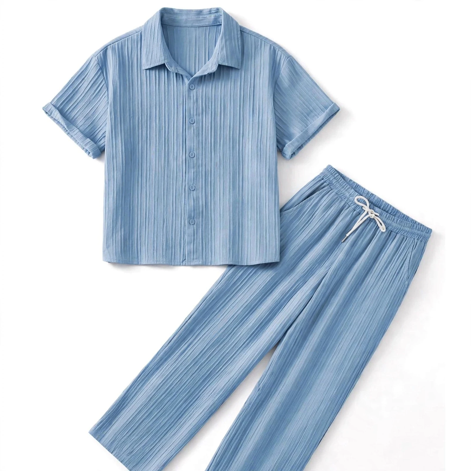 Herenoverhemd met plooien & broek set – photo 2